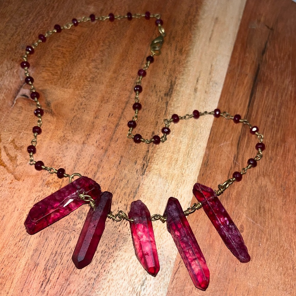 Crystal statement necklace